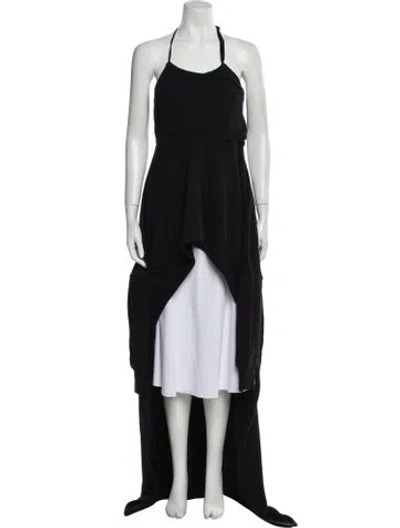 Pre-owned Ann Demeulemeester Halterneck Sweater In Black