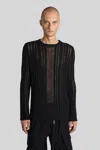 Ann Demeulemeester Halvar Knitwear In Black Cotton In Black