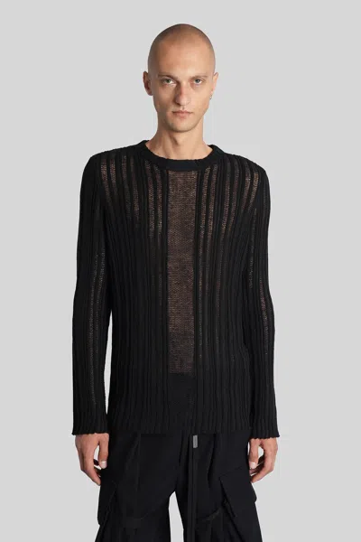 Ann Demeulemeester Halvar Knitwear In Black Cotton