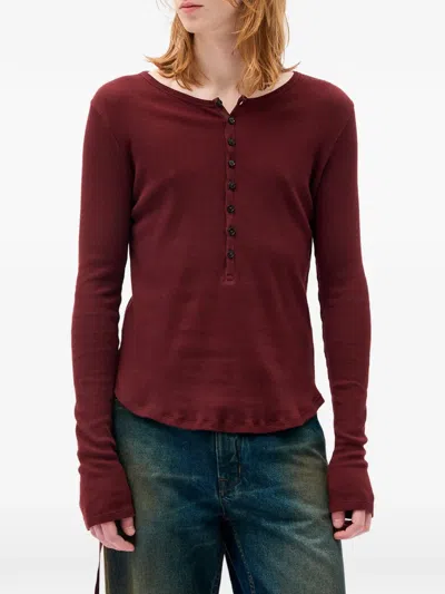 Ann Demeulemeester Hamar T-shirt In Burgundy
