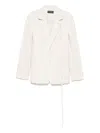 Ann Demeulemeester Long Sleeve Casual Jacket In White