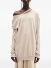 Ann Demeulemeester Helle Off-shoulder Sweatshirt