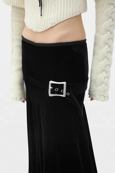 Ann Demeulemeester Helma Knee Lenght Handkerchief Skirt With Belt In Multicolor