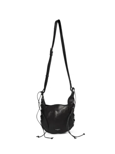 Ann Demeulemeester Henna Lace-up Shoulder Bag In Black