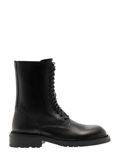 Ann Demeulemeester Henrica Leather Ankle Boots Woman  In Black