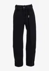 Ann Demeulemeester Herme 5-pockets Slim Fit Cropped Trousers Faded De In Black