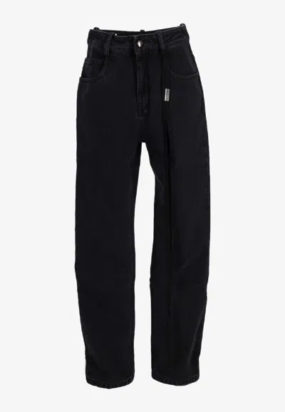 ANN DEMEULEMEESTER HERME SLIM JEANS WITH GROSGRAIN RIBBON