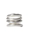 Ann Demeulemeester Herta 4 Piece Ring Set In Metallic