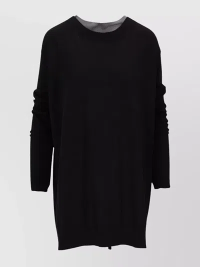 Ann Demeulemeester High Comfort Sweater Dropped Shoulder Cotton In Black