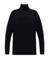 Ann Demeulemeester Tess High Neck Knit Sweater In Black