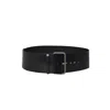 Ann Demeulemeester High-waisted Brushed Leather Belt With Vintage-effect Buckle