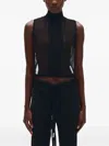 Ann Demeulemeester Hilju Turtleneck Crop Top In Black