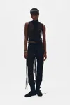 Ann Demeulemeester Hilju Turtleneck Crop Top In Multicolor
