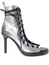 Ann Demeulemeester Hilla Laminated Leather Lace-up Boots In Gray