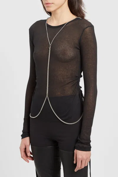 Ann Demeulemeester Hilu Body Chain In Metallic