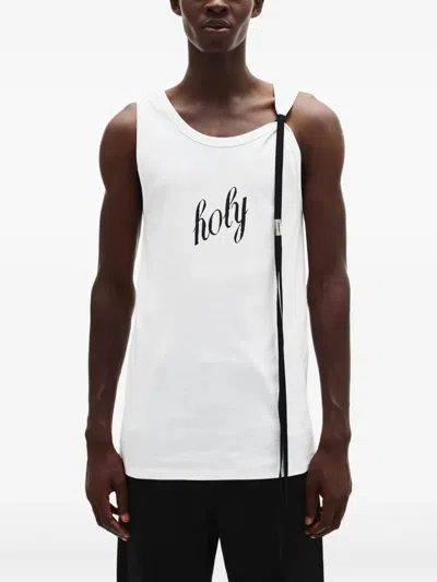 Ann Demeulemeester Holy Tank Top In White