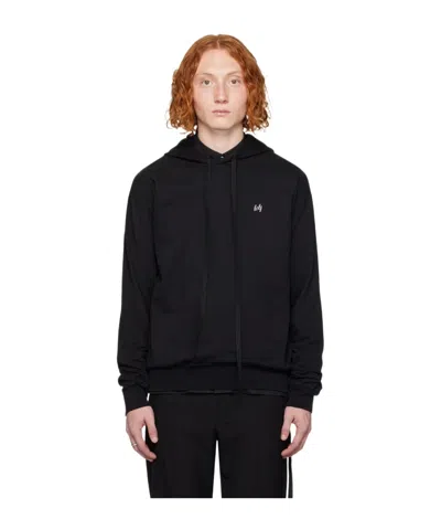 Ann Demeulemeester Hooded Long-sleeved Sweater In Black