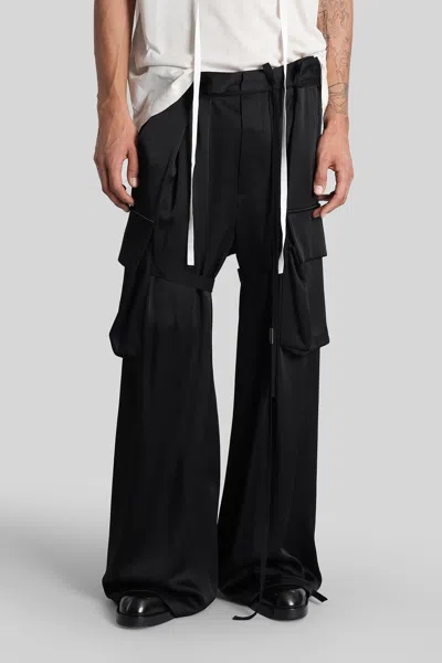 ANN DEMEULEMEESTER IBEN PANTS IN BLACK ACETATE