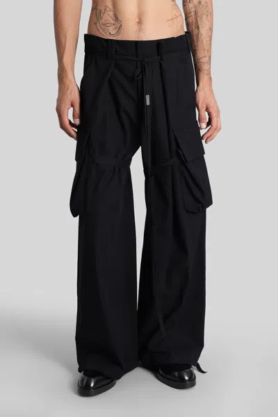ANN DEMEULEMEESTER IBEN PANTS IN BLACK COTTON