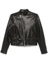 Ann Demeulemeester Ikra Biker Jacket In Black