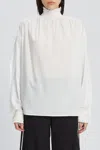 Ann Demeulemeester Taru High Neck Long Sleeve Top Open Back