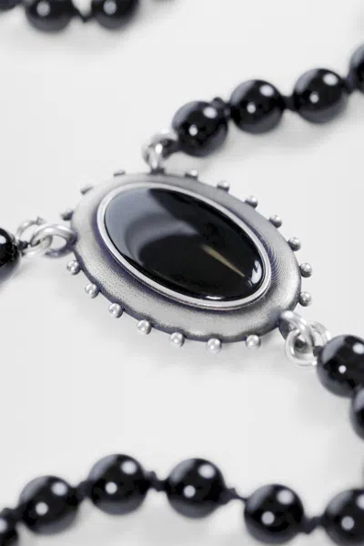 Ann Demeulemeester Imen Beaded Necklace In Neutral