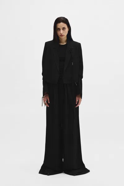 Ann Demeulemeester Inge Cropped Slouchy Jacket In Multicolor