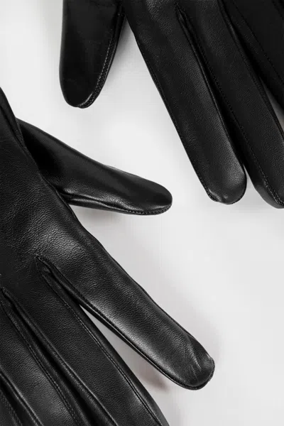 Ann Demeulemeester Inke Embroidered Gloves In Black