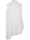 Ann Demeulemeester Iona Oversized Asymmetric Cotton-poplin Shirt