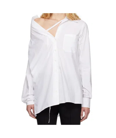Ann Demeulemeester White Daria Drop Shoulder Shirt In 001 White