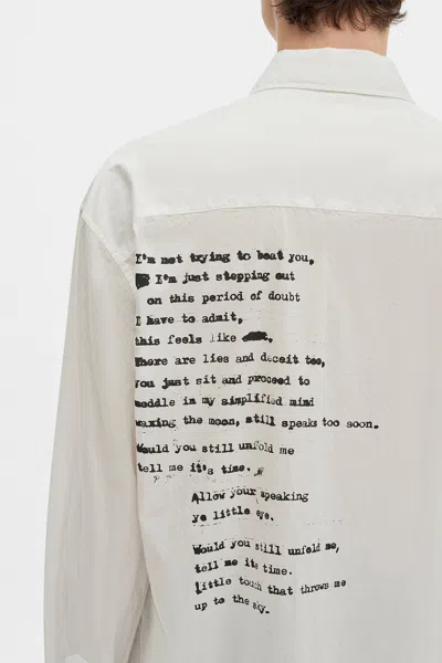 Ann Demeulemeester Isak Twisted Script Print Shirt In Multi
