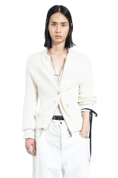 Ann Demeulemeester Ismael Knit Bomber In White