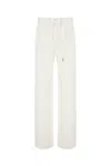 Ann Demeulemeester White Claire 5-pockets Comfort Trousers In 002