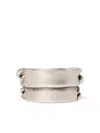 Ann Demeulemeester Ize Double-band Chain Ring In White