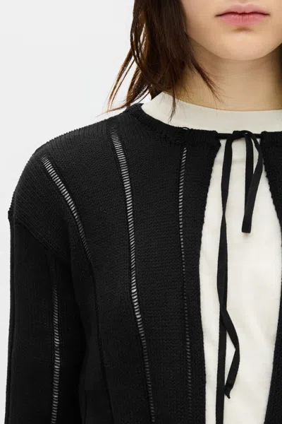 Ann Demeulemeester Jacklin Brushed Rib Cropped Cardigan In Multicolor