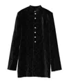 Ann Demeulemeester Jacquard-patterned Pearl-button Jacket In Black