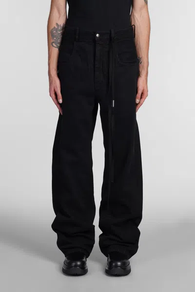 Ann Demeulemeester Herme 5 Pockets Slim Fit Cropped Trousers Denim In Black
