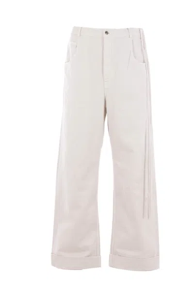 Ann Demeulemeester Jeans With Belt Loops In White