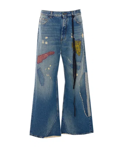 Ann Demeulemeester Jeans With Belt Loops In Blue