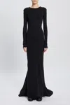 Ann Demeulemeester Demy X-long High Slit Long Sleeve Dress In Black