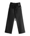 Ann Demeulemeester Jilleke High Comfort Double Belted Trousers In Black