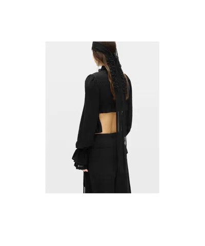 Ann Demeulemeester Joella Decorative Tulle Band In Black