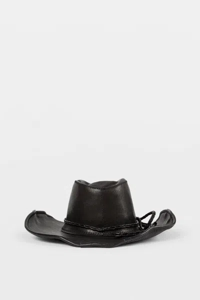 Ann Demeulemeester Joleik Leather Hat In Multicolor