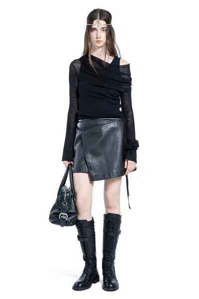 Ann Demeulemeester Jolien Mini Skirt In Black