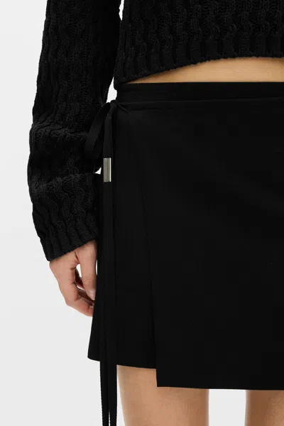 Ann Demeulemeester Jolien Mini Wrap Skirt In Black