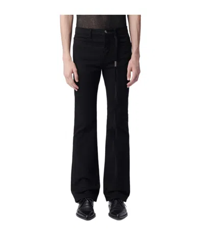 Ann Demeulemeester Jonas 5 Pocket Bootcut Jeans In Black