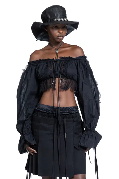 Ann Demeulemeester Jorunn Crop Top In Blue