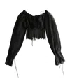 Ann Demeulemeester Jorunn Crop Top In Black