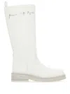 Ann Demeulemeester Ivory Canvas Jose Boots In White