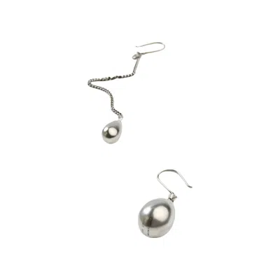Pre-owned Ann Demeulemeester Judith Earring 'antique Silver' | Tan | Women's Size Onesize